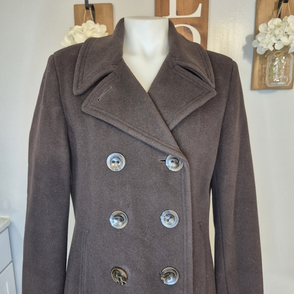 Calvin Klein Jackets & Blazers - Calvin Klein Wool & Cashmere Blend Button Front Pea Coat